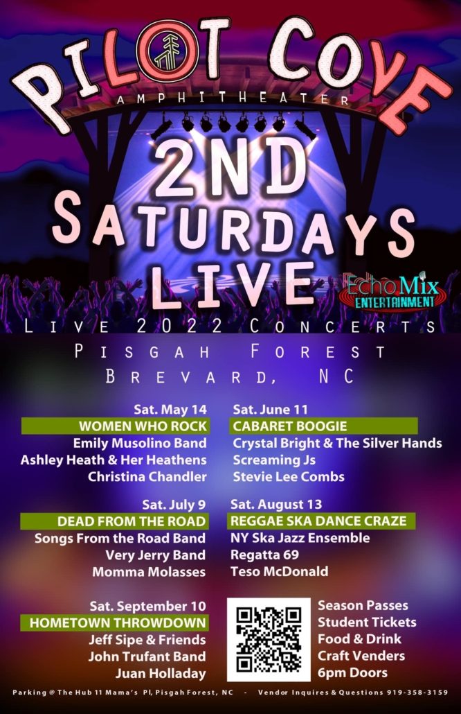 Second Saturdays Concert Lineup Pisgah Forest Pilot Cove