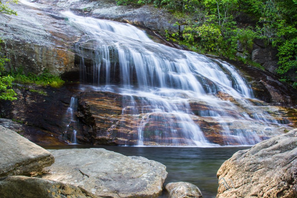 Lower Graveyard Fields waterfall and swimming hole