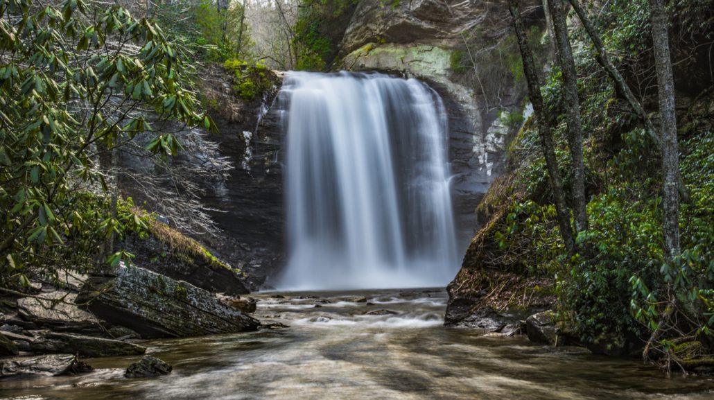 Looking Glass Falls in Pisgah National Forest