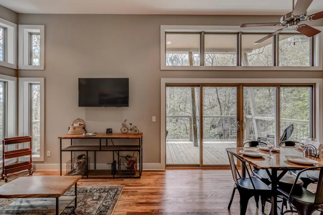 Interior of Pilot Cove Cabin in Brevard