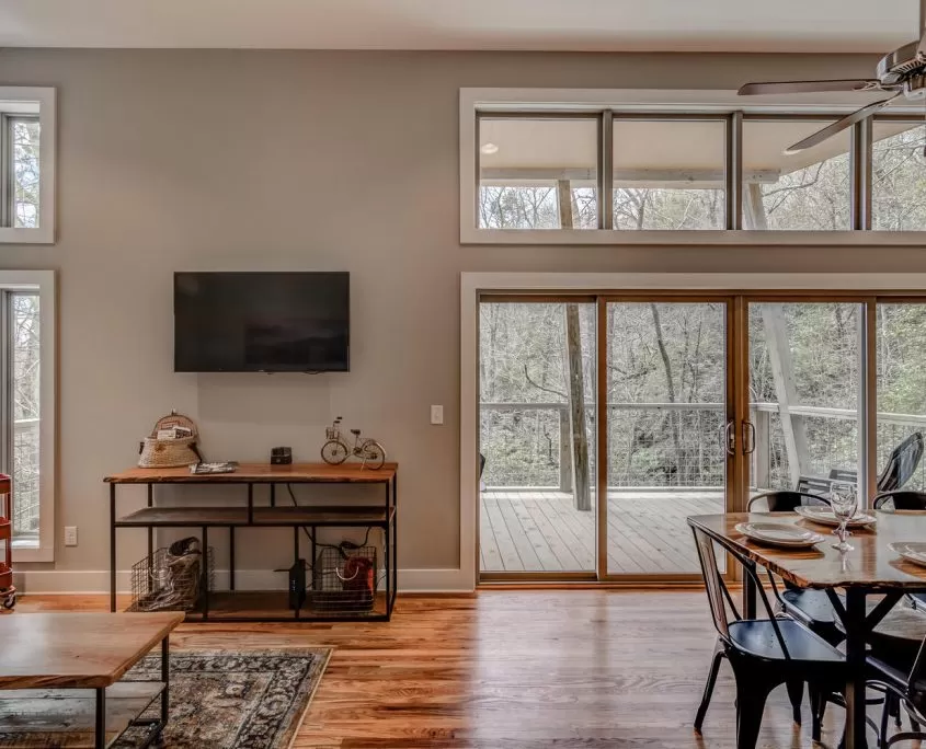 Interior of Pilot Cove Cabin in Brevard