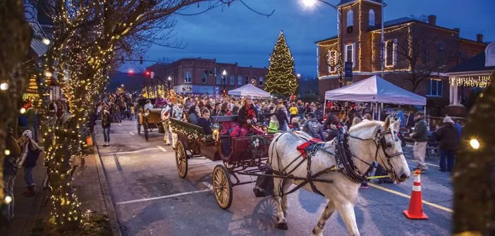 Christmas parade in Brevard, NC