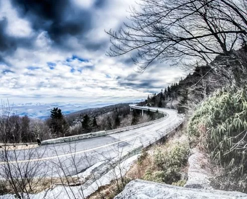 Winter in Pisgah National Forest and Brevard NC